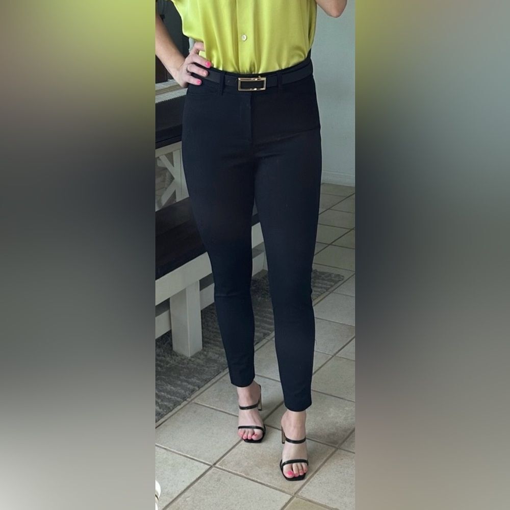 Old Navy Black High Rise Pixie Skinny Ankle Chino Dress Pant Size 6